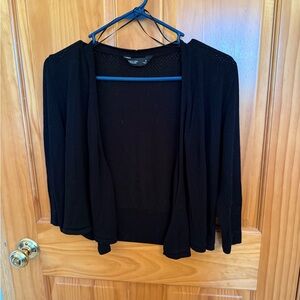 Simply Vera Vera Wang Black Open Cardigan